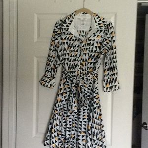 Diane von Furstenberg printed dress.